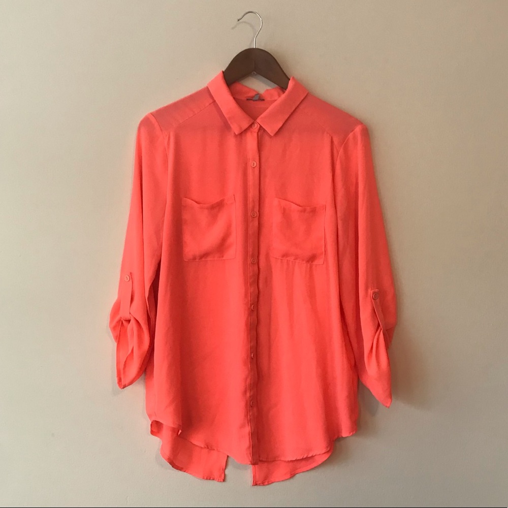 Women’s Sheer Button-up Blouse